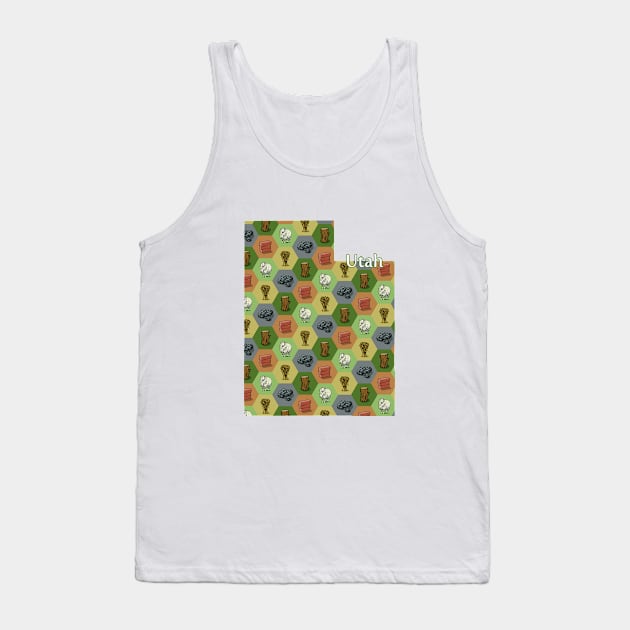 Utah State Map Board Games Tank Top by adamkenney